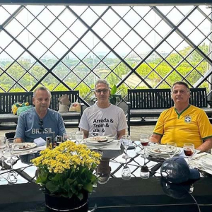 Ao lado de Bolsonaro, Jorginho Mello participa de ato em São Paulo