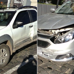 Homem e mulher são hospitalizados após acidente de trânsito