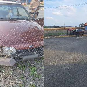 Suspeito de embriaguez ao volante bate carro contra cerca