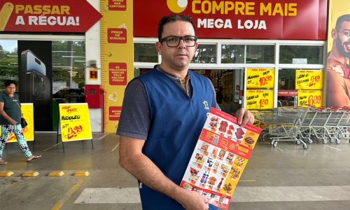 Carrinho cheio e bolso feliz você só encontra na Mega Loja Compre Mais