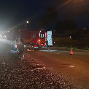 Motociclista fica ferido em acidente na BR-280