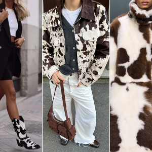 Cow print, a estampa ousada do outono/inverno 2025