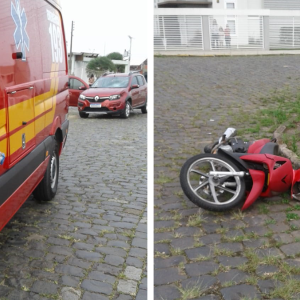 Motociclista fica ferida em colisão no Bairro do Passo